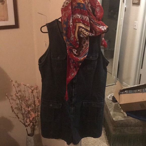 ASOS Denim jumper play suit romper - Picture 3 of 5